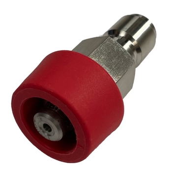 Short red rinse nozzle - straight jet - WS019R